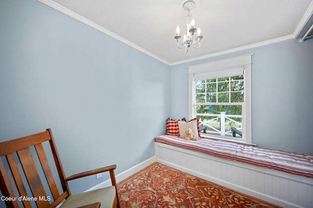 5570 E Dodd Rd, Hayden, ID 83835 - living area with a chandelier and ornamental molding