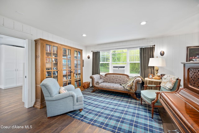 5570 E Dodd Rd, Hayden, ID 83835 - living room with wood finished floors, recessed lighting, and cooling unit