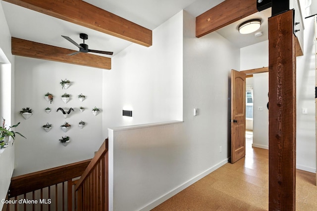 1106 Larch St Unit A, Sandpoint, ID 83864 - hallway with beam ceiling and light floors