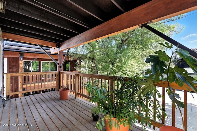1106 Larch St Unit A, Sandpoint, ID 83864 - view of wooden deck