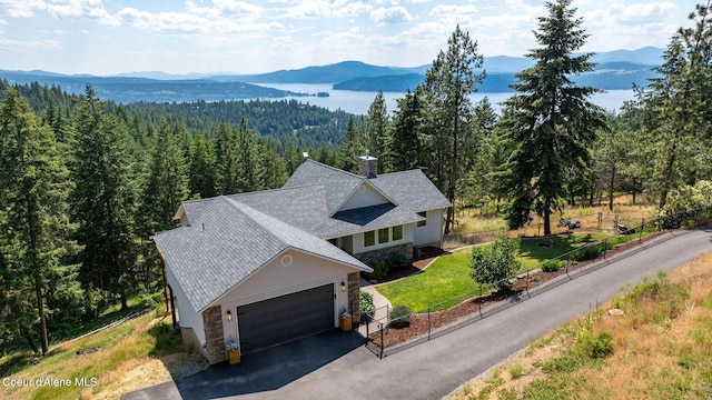 1273 S Grouse Meadow Dr, Coeur Dalene, ID 83814 - view from above of property with mountains