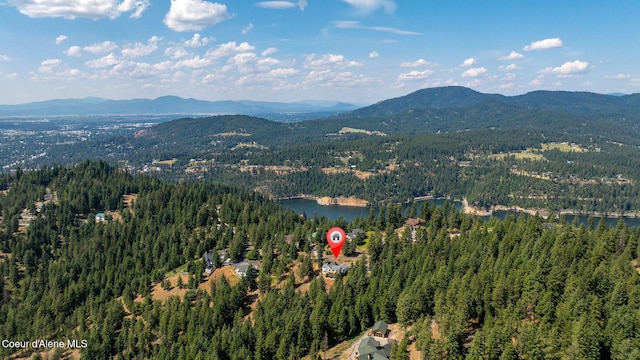 1273 S Grouse Meadow Dr, Coeur Dalene, ID 83814 - view of property location featuring a forest and a water and mountain view