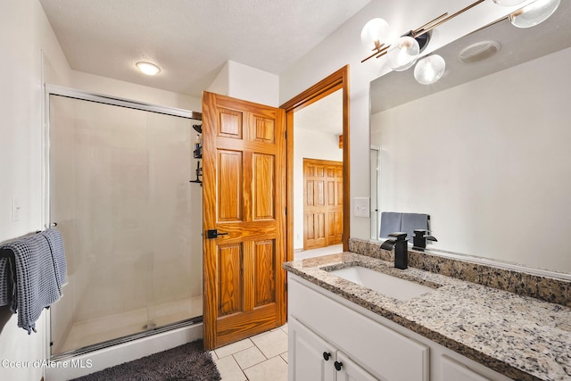 1273 S Grouse Meadow Dr, Coeur Dalene, ID 83814 - bathroom featuring vanity, a shower stall, and tile patterned floors