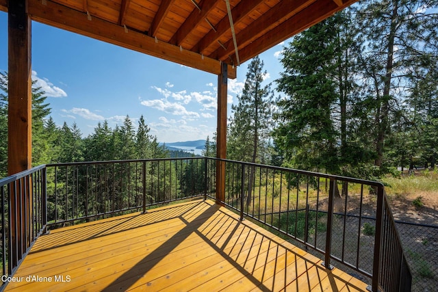 1273 S Grouse Meadow Dr, Coeur Dalene, ID 83814 - wooden deck with a mountain view