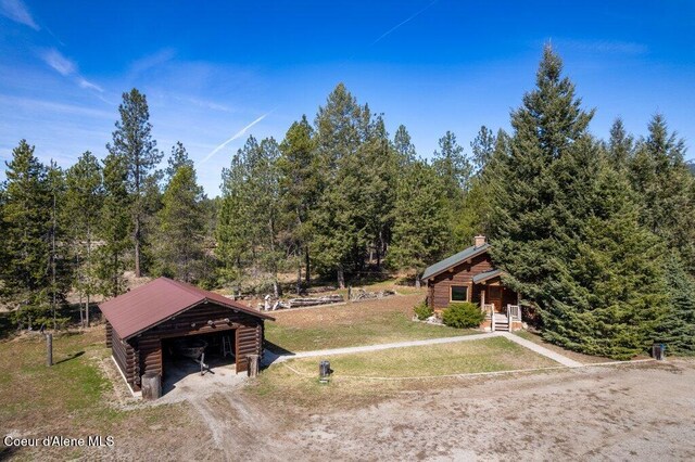 72 Hank Allen Way, Blanchard, ID 83804 - view from above of property featuring a forest