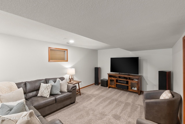 515 S Idaho St, Post Falls, ID 83854 - living area featuring light carpet, recessed lighting, and a textured ceiling