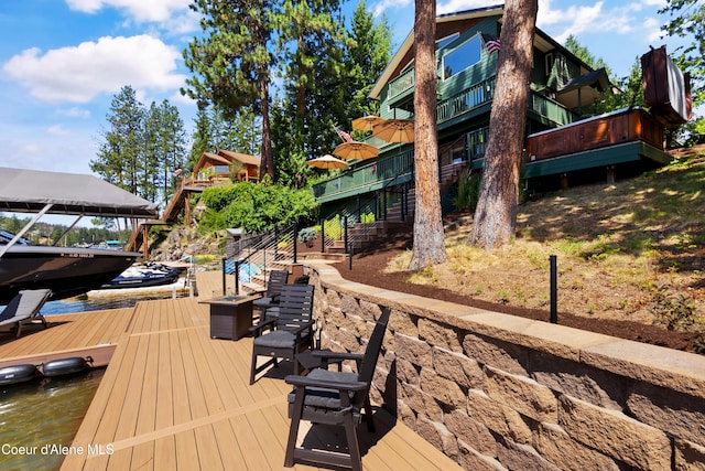 515 S Idaho St, Post Falls, ID 83854 - dock area with stairway and a deck