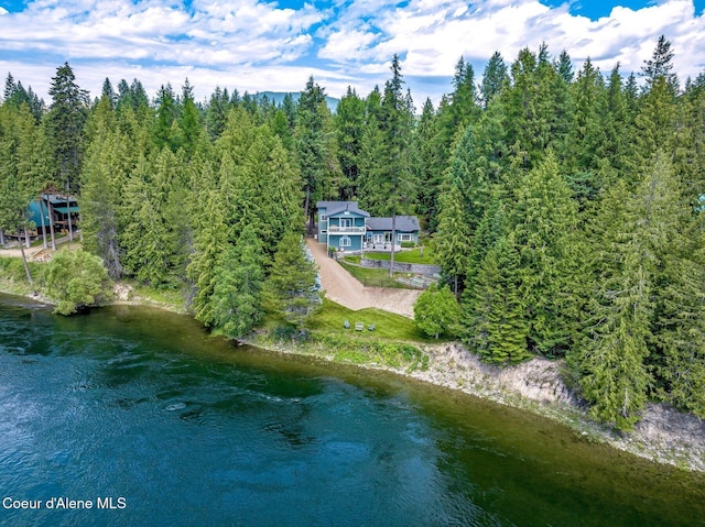512 River Dr, Clark Fork, ID 83811 - view from above of property with a heavily wooded area