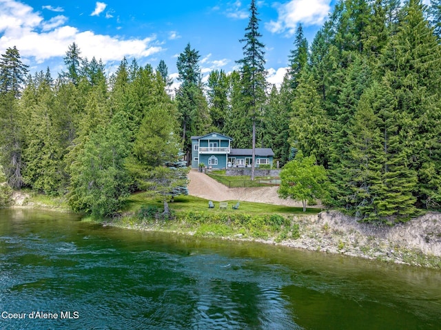 512 River Dr, Clark Fork, ID 83811 - water view featuring a heavily wooded area