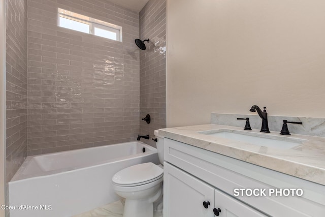 L1B1 Sylvan Rd, Athol, ID 83801 - bathroom with vanity, tub / shower combination, and marble finish floors