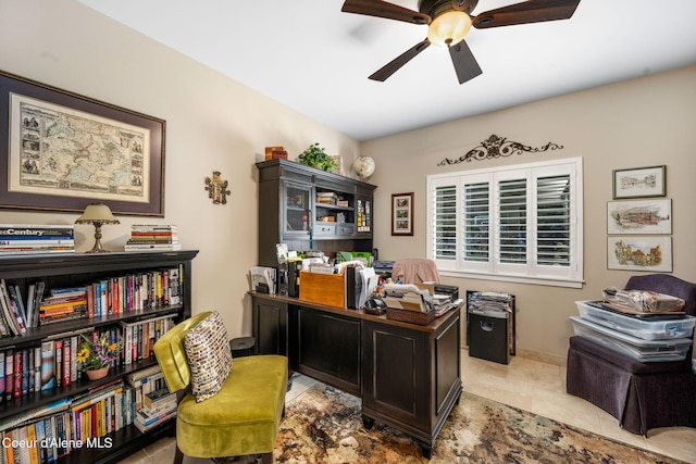 5969 W Highland Dr, Coeur Dalene, ID 83814 - office area featuring ceiling fan