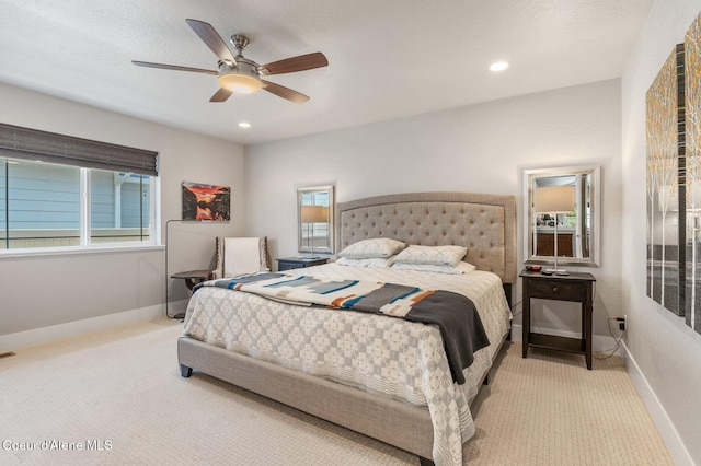 307 S 18th St, Coeur Dalene, ID 83814 - carpeted bedroom featuring multiple windows, a ceiling fan, and recessed lighting