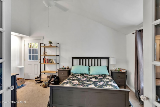 959 N Rutledge Ct, Coeur Dalene, ID 83814 - carpeted bedroom with high vaulted ceiling