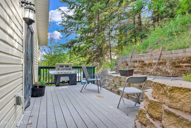 959 N Rutledge Ct, Coeur Dalene, ID 83814 - wooden terrace with a grill