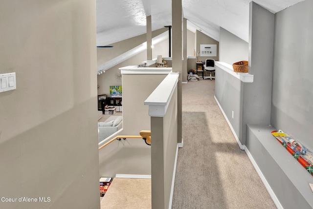 959 N Rutledge Ct, Coeur Dalene, ID 83814 - hall with lofted ceiling and light colored carpet