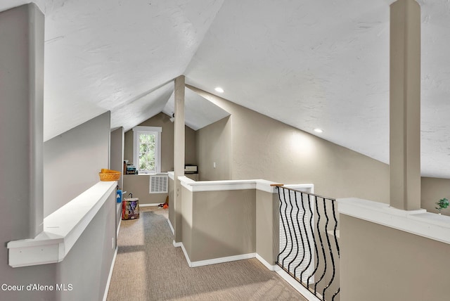 959 N Rutledge Ct, Coeur Dalene, ID 83814 - corridor with lofted ceiling, carpet, and recessed lighting