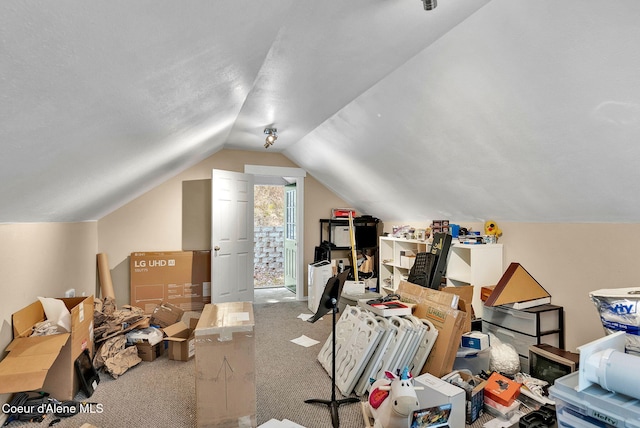 959 N Rutledge Ct, Coeur Dalene, ID 83814 - additional living space with vaulted ceiling and carpet flooring