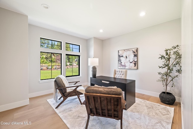 11551 N Bluejay Loop, Hayden, ID 83835 - home office featuring light wood finished floors and recessed lighting