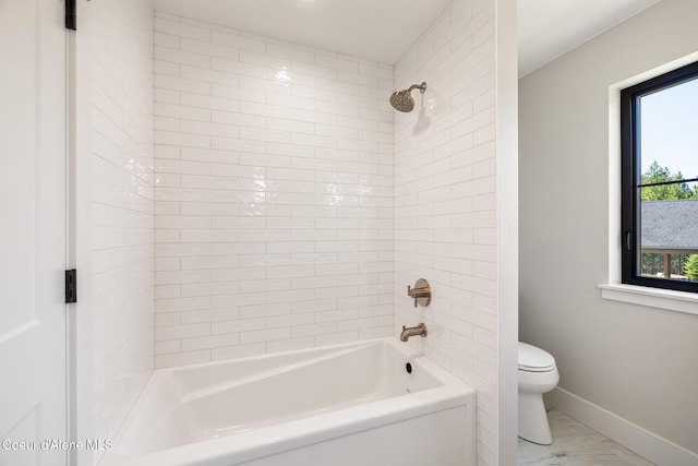 11551 N Bluejay Loop, Hayden, ID 83835 - bathroom featuring marble finish floors and bathing tub / shower combination