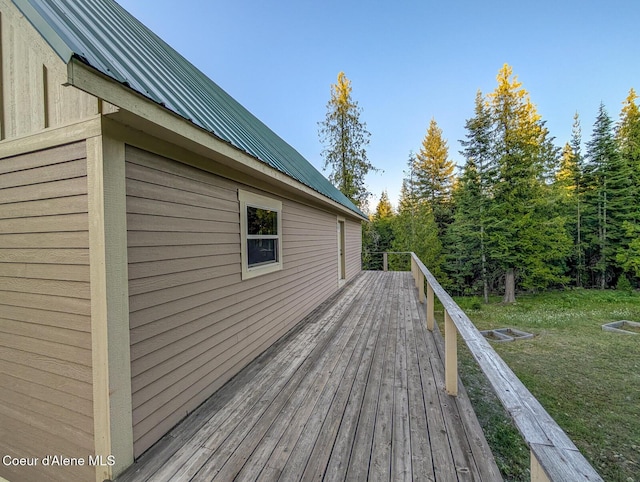 699 Granite Ridge Rd, Priest River, ID 83856 - deck featuring a yard