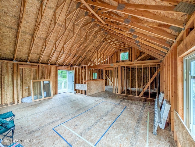 699 Granite Ridge Rd, Priest River, ID 83856 - miscellaneous room with lofted ceiling