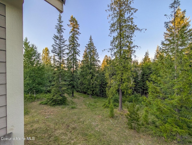 699 Granite Ridge Rd, Priest River, ID 83856 - view of yard with a wooded view