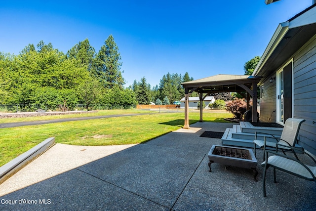 3206 N Lodgepole Rd, Coeur Dalene, ID 83815 - view of patio / terrace with a gazebo