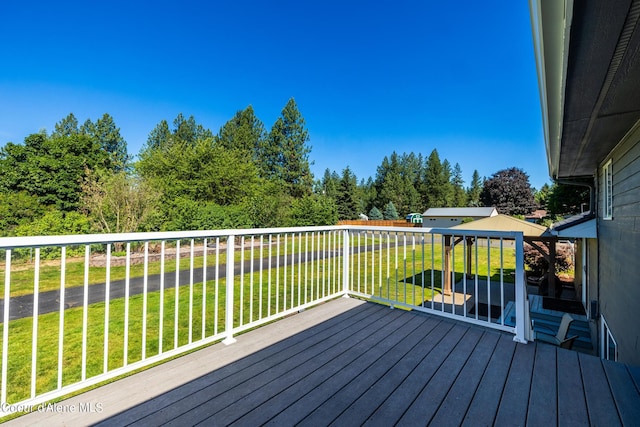 3206 N Lodgepole Rd, Coeur Dalene, ID 83815 - wooden deck with a yard