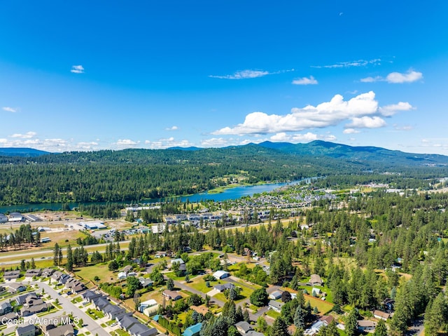 3206 N Lodgepole Rd, Coeur Dalene, ID 83815 - aerial view of a forest and a water and mountain view