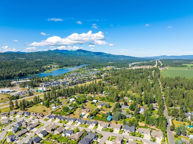 3206 N Lodgepole Rd, Coeur Dalene, ID 83815 - aerial view of a water and mountain view and a heavily wooded area