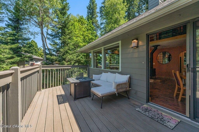 5653 W Racquet Rd, Rathdrum, ID 83858 - deck with outdoor lounge area