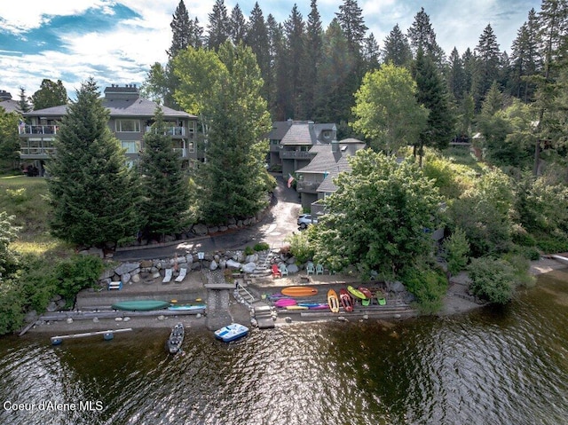 5653 W Racquet Rd, Rathdrum, ID 83858 - aerial view of property and surrounding area with a nearby body of water