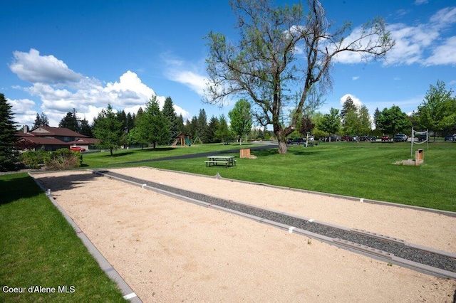 5653 W Racquet Rd, Rathdrum, ID 83858 - view of home's community with a game area and a yard