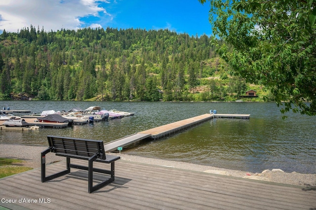 5653 W Racquet Rd, Rathdrum, ID 83858 - dock featuring a view of trees and a water view