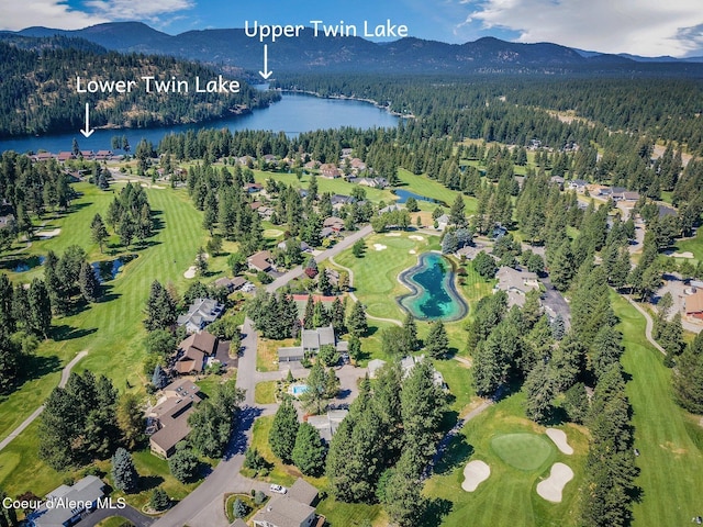 5653 W Racquet Rd, Rathdrum, ID 83858 - view of property location with a forest and a water and mountain view