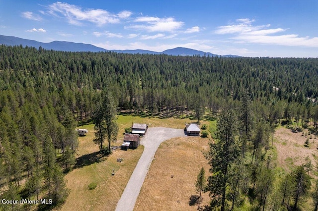 17320 E Perimeter Rd, Athol, ID 83801 - bird's eye view of a forest and a mountain backdrop