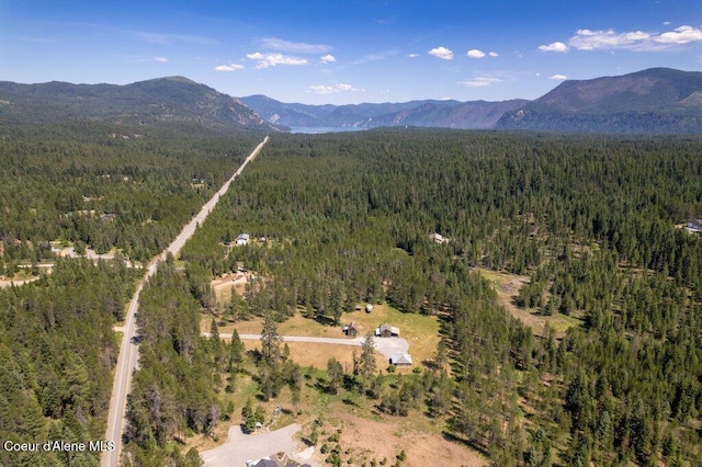 17320 E Perimeter Rd, Athol, ID 83801 - aerial view of property and surrounding area featuring a mountainous background
