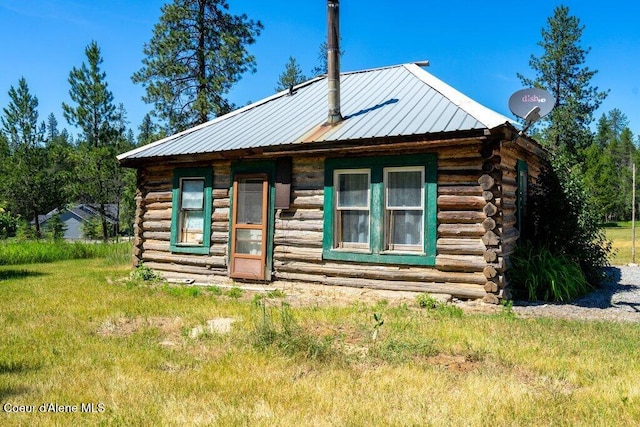 17320 E Perimeter Rd, Athol, ID 83801 - log cabin featuring log exterior and a metal roof