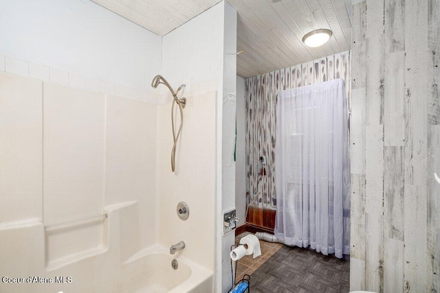 17320 E Perimeter Rd, Athol, ID 83801 - full bath featuring shower / bath combination and wood ceiling