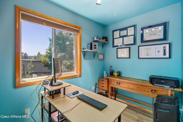 17544 E Arapaho Rd, Bayview, ID 83803 - office with wood finished floors