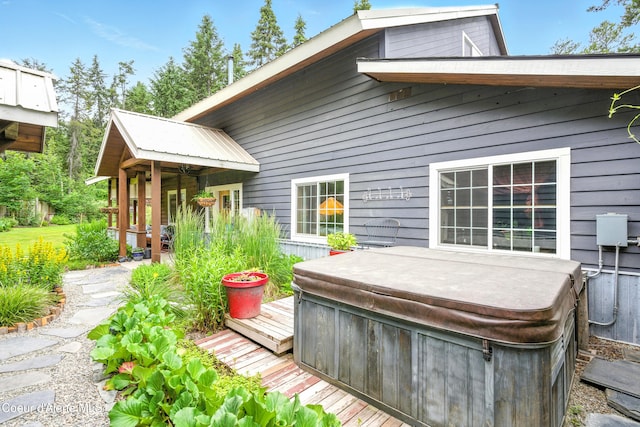 80 Half Cir, Priest River, ID 83856 - wooden terrace with a hot tub