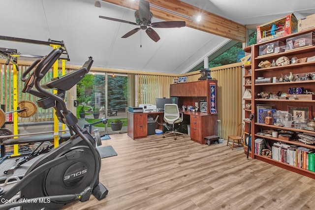 12155 N Yearling Cir, Hayden, ID 83835 - office area with ceiling fan and light wood finished floors