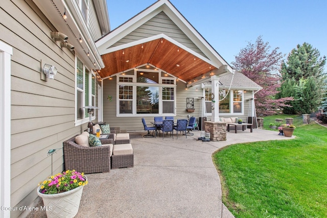 12155 N Yearling Cir, Hayden, ID 83835 - view of patio / terrace featuring an outdoor hangout area