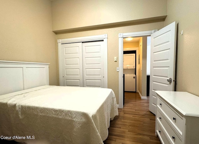 623 E Whispering Pines Ln # 3, Coeur Dalene, ID 83815 - bedroom featuring a closet and dark wood-style flooring