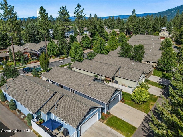1232 W Grove Way, Coeur Dalene, ID 83815 - aerial view of residential area with a mountain backdrop
