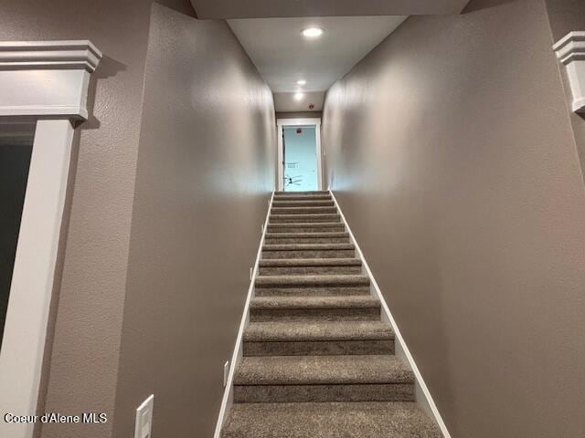 32926 N 10th Ave, Spirit Lake, ID 83869 - stairs with carpet flooring and recessed lighting