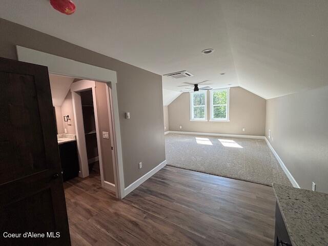 32926 N 10th Ave, Spirit Lake, ID 83869 - bonus room featuring vaulted ceiling and wood finished floors