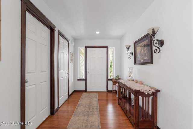 6487 W Covenant St, Rathdrum, ID 83858 - foyer featuring wood finished floors and recessed lighting