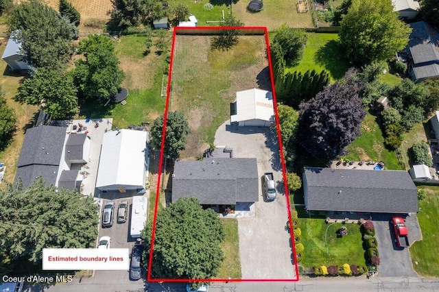 320 E Dakota Ave, Hayden, ID 83835 - aerial view of residential area featuring property parcel outlined