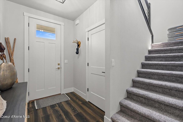 9137 N Raintree Ln, Hayden, ID 83835 - foyer entrance with wood finished floors and stairway